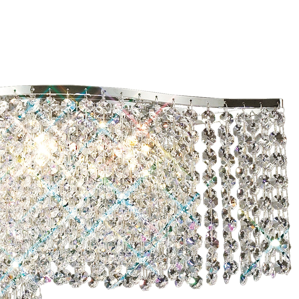 Fabio 71cm 6 Light Crystal Chandelier/Semi-Flush - Polished Chrome