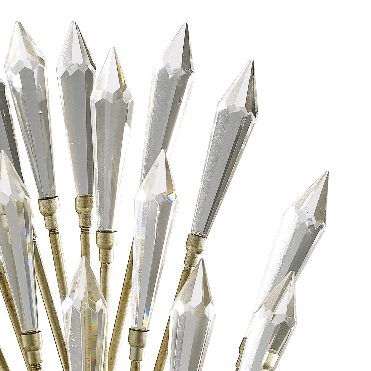 Fay 1 Light Crystal Wall Light - Aged Gold & Silver