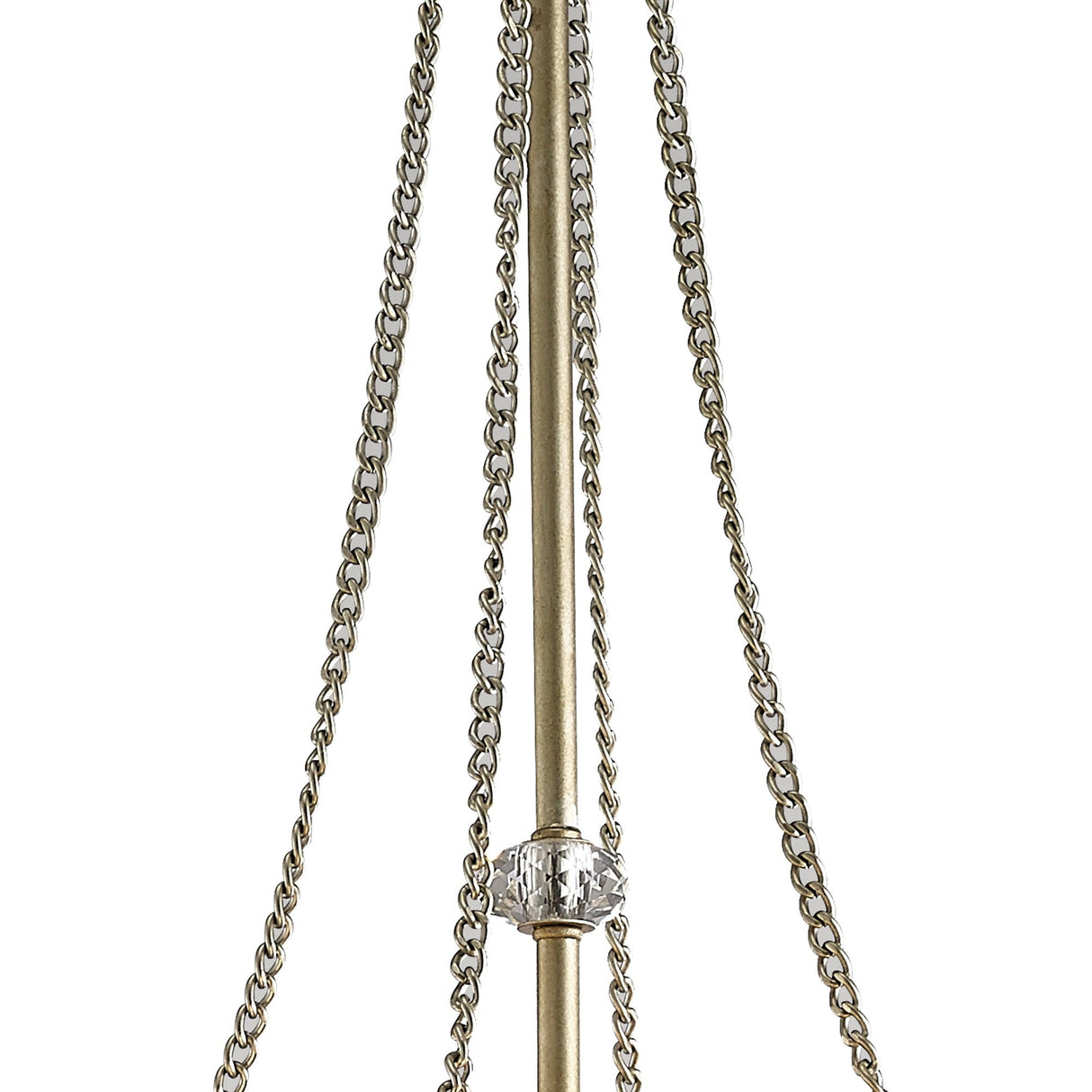 Fay 68cm 6 Light Crystal Chandelier - Aged Gold & Silver