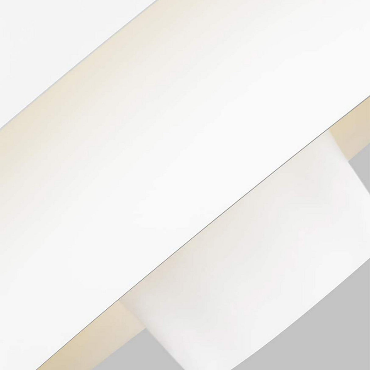 The Brisbin 1 Light Pendant in Matte White showcases a minimalist abstract design with overlapping sheets in shades of white and off-white, featuring subtle gradients. This arrangement creates an ambient glow lighting effect, evoking a sense of depth and movement while forming geometric shapes with clean lines and soft shadows.