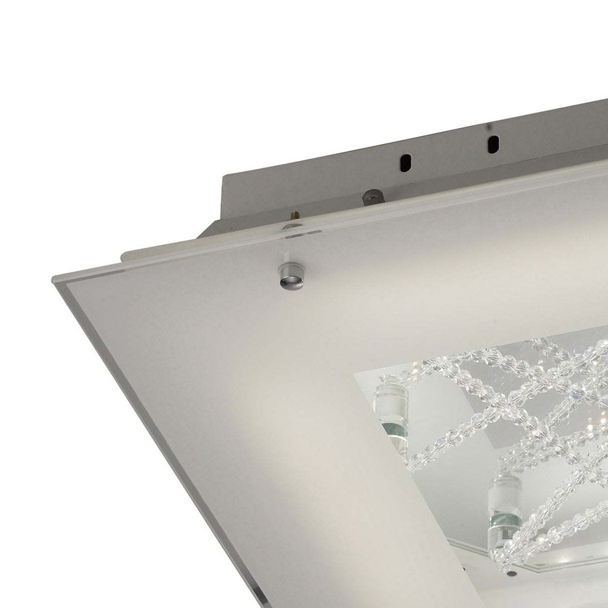 Felix LED Crystal Flush Ceiling Light 3600K 16W - Polished Chrome