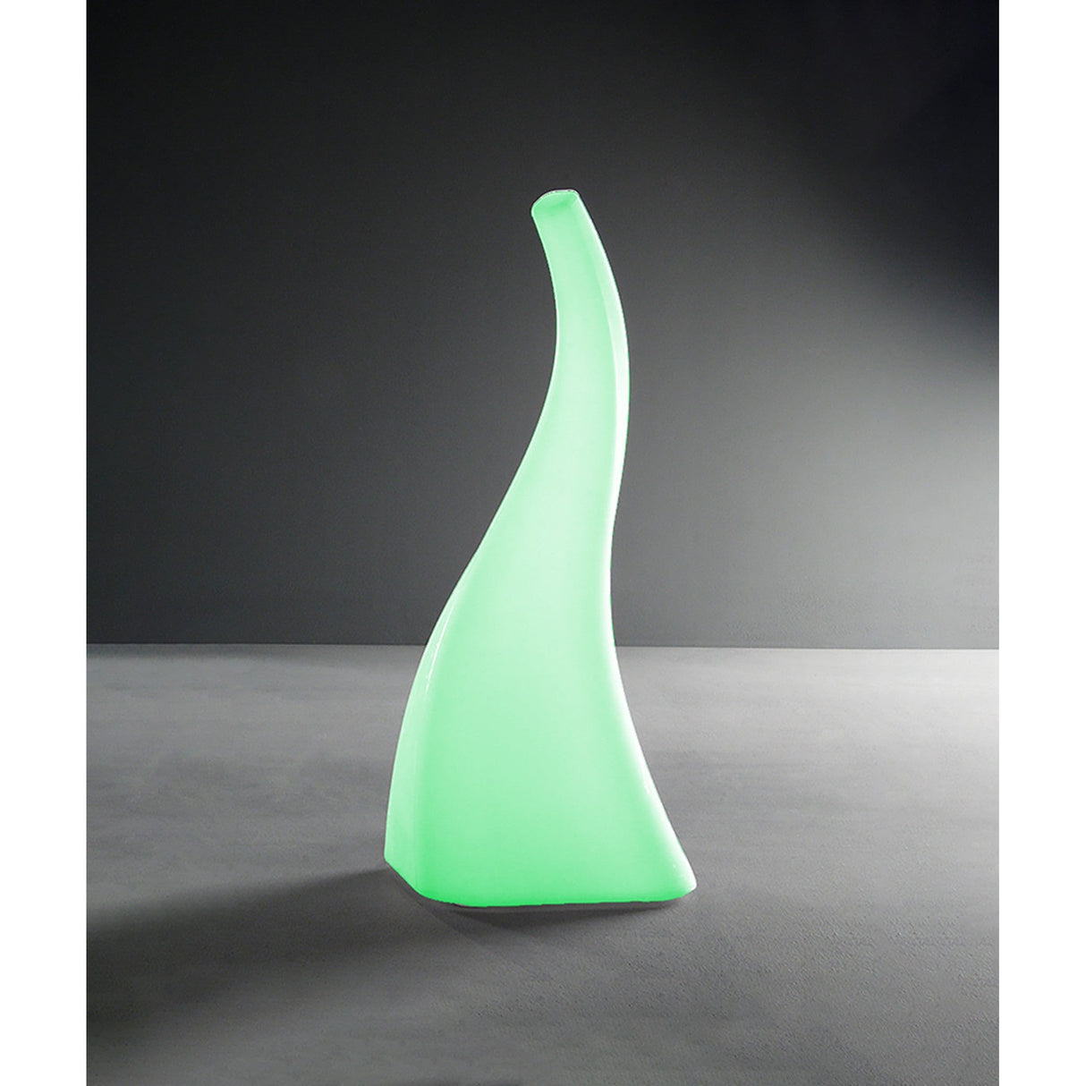 Flame 1 Light Small Outdoor Table Lamp - Opal White