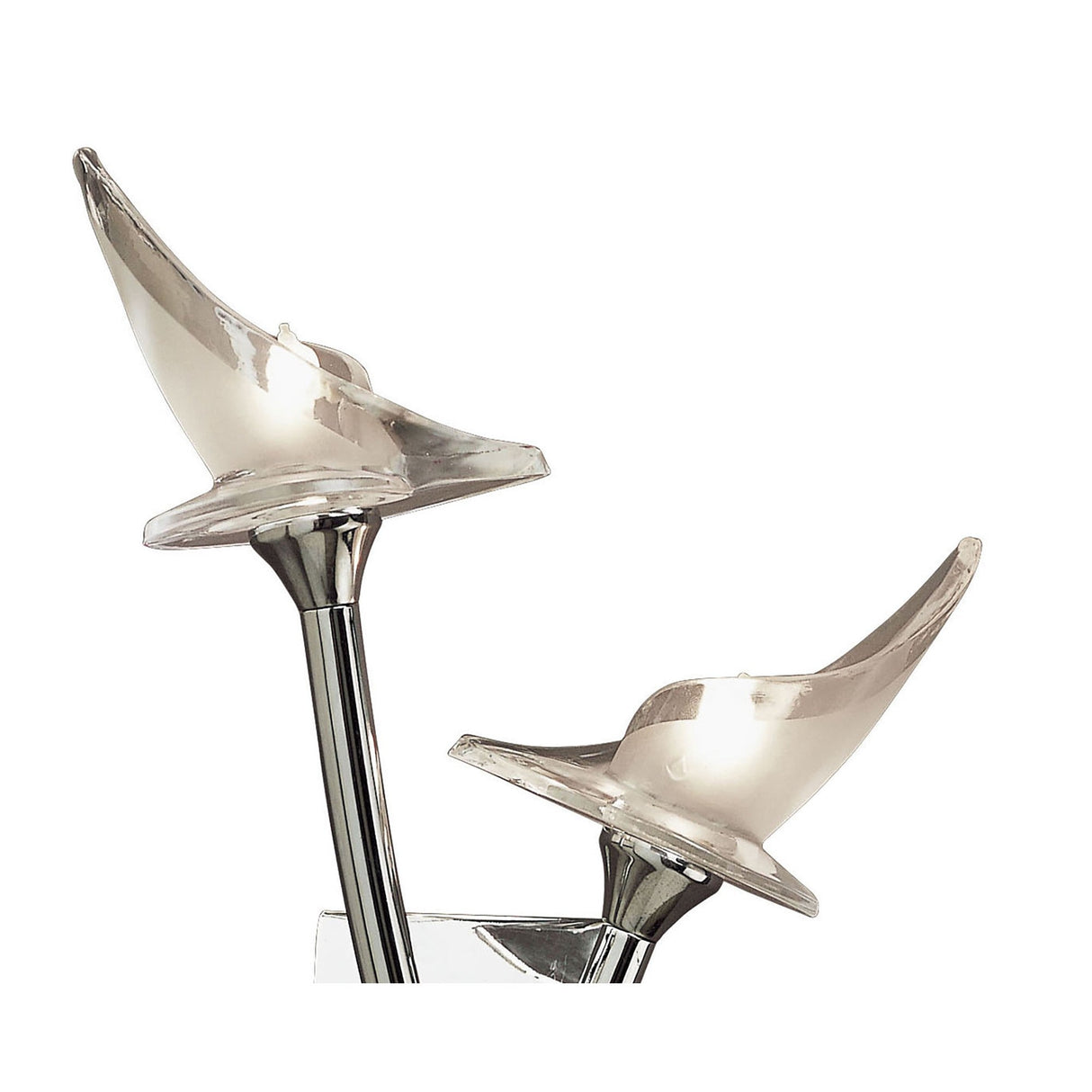 Flavia 2 Light Wall Light With Switch - Polished Chrome