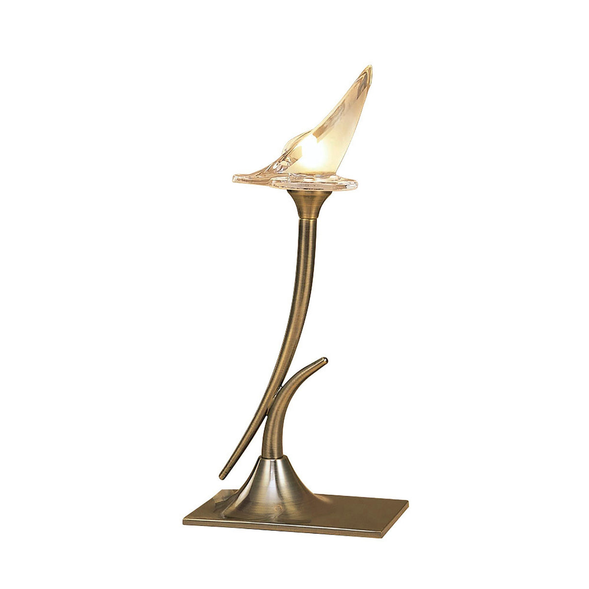 Flavia 1 Light Table Lamp - Antique Brass