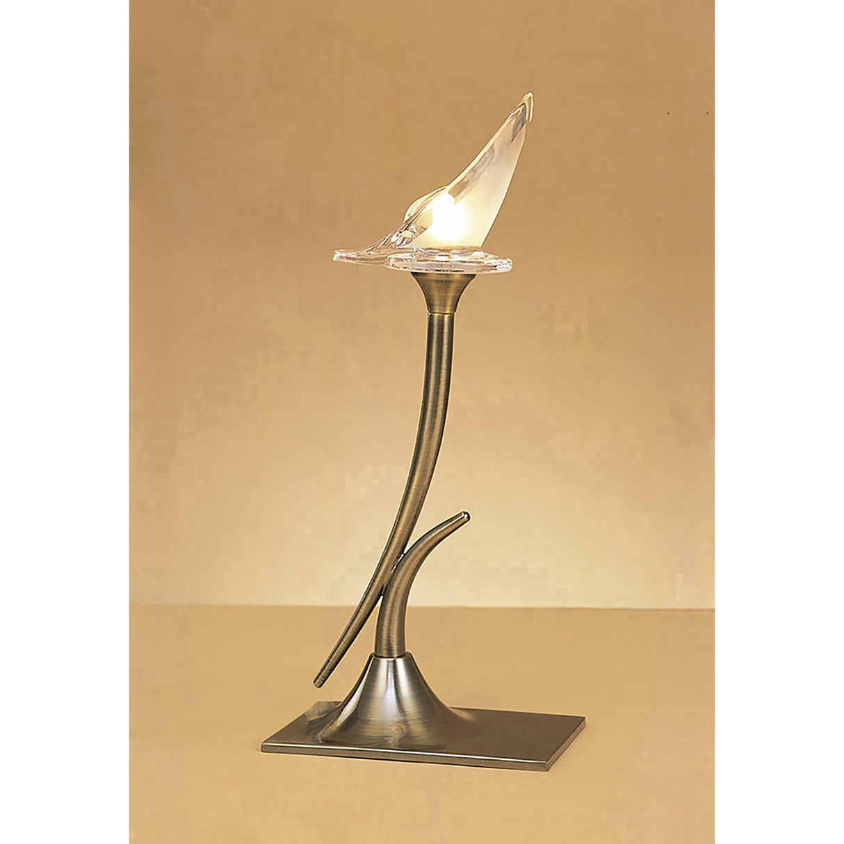 Flavia 1 Light Table Lamp - Antique Brass