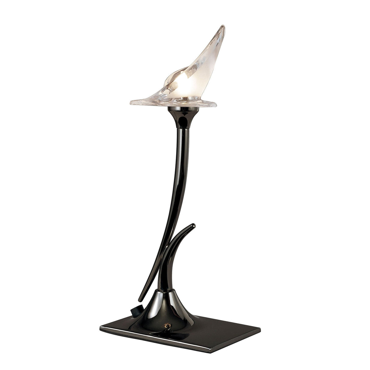 Flavia 1 Light Table Lamp - Black Chrome