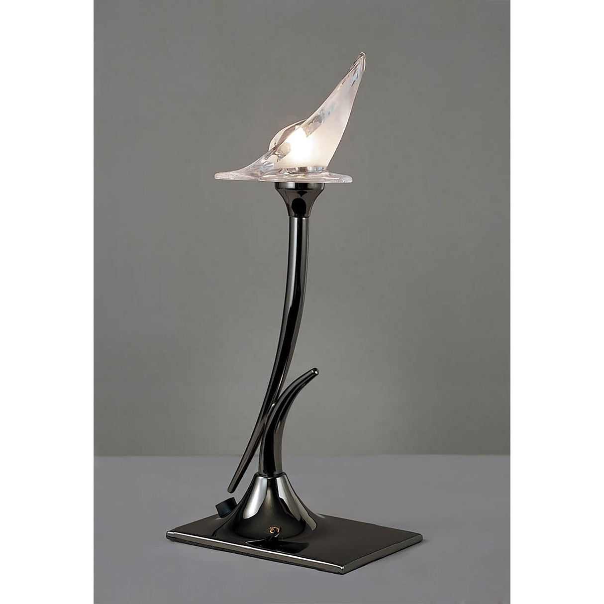 Flavia 1 Light Table Lamp - Black Chrome