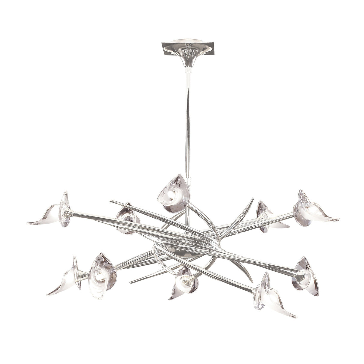 Flavia 84cm Up-Down 10 Light Chandelier - Polished Chrome