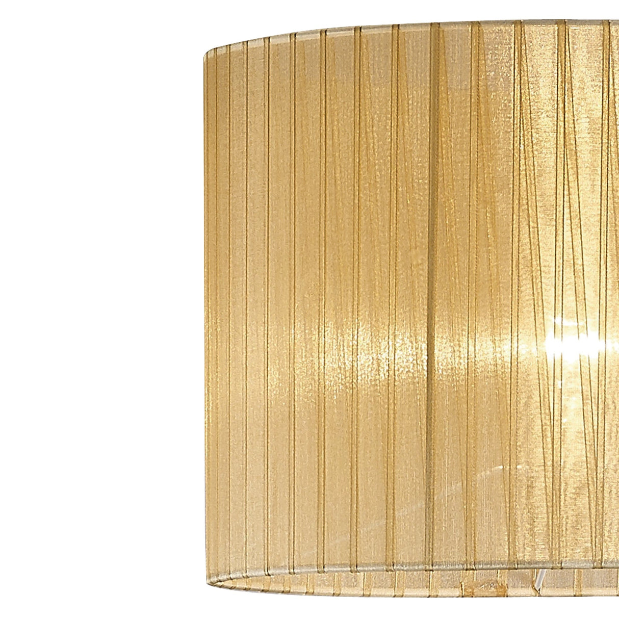 Florence Round Floor Lamp Lampshade - Cream, 38 x 26cm