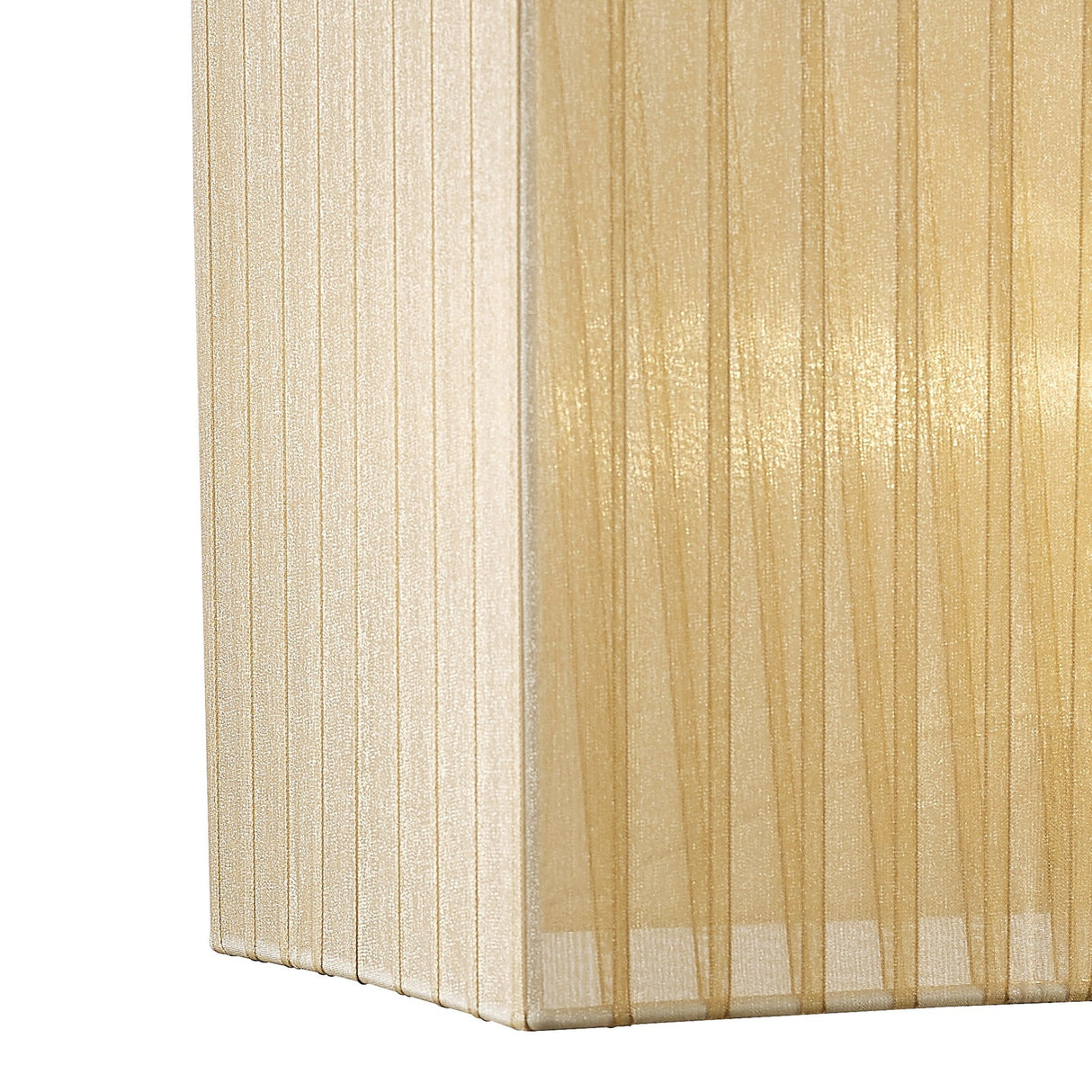 Florence Rectangle Table Lamp Lampshade - Cream, 38 x 19 x 23cm