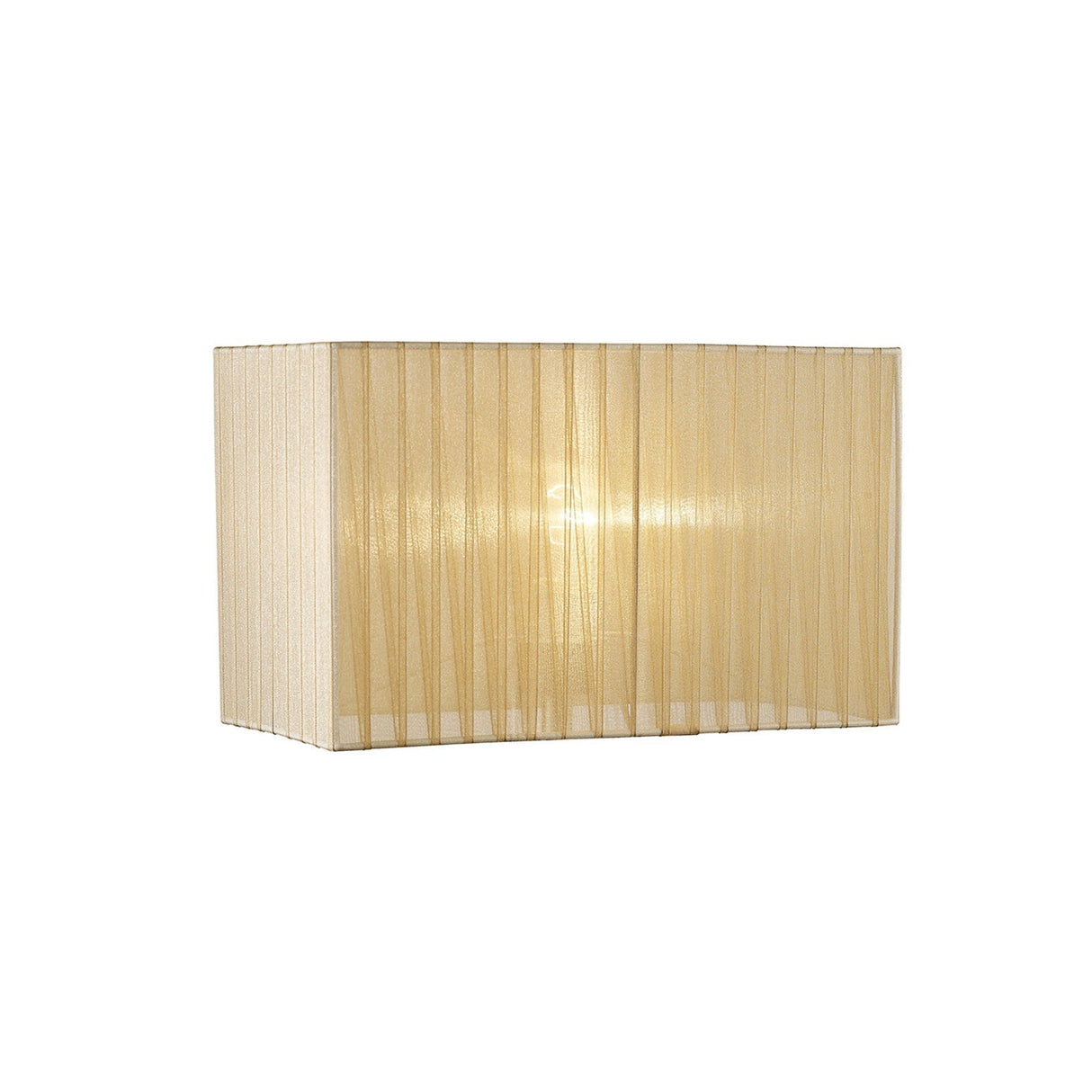 Florence Rectangle Table Lamp Lampshade - Cream, 38 x 19 x 23cm