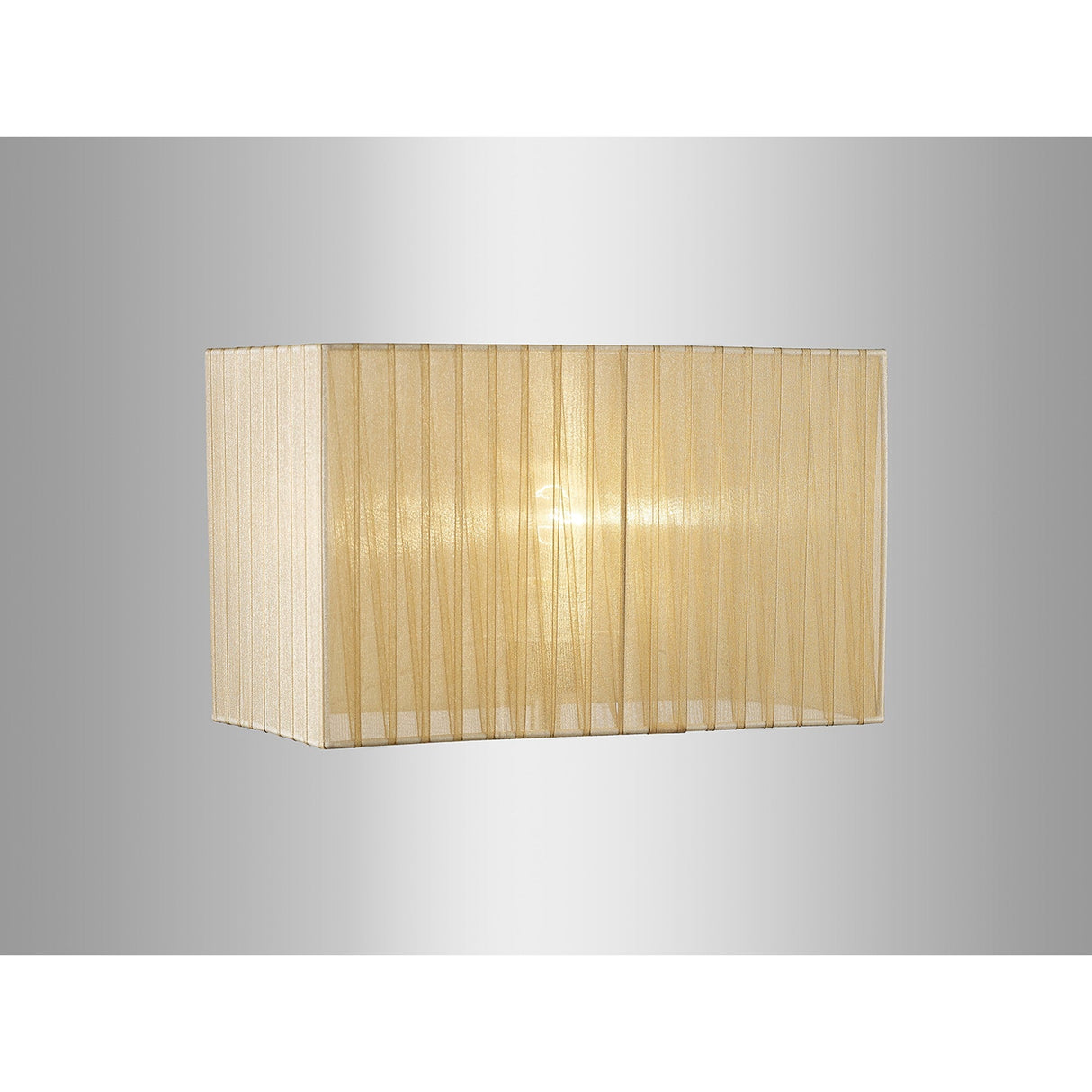 Florence Rectangle Floor Lamp Lampshade - Cream, 40 x 21 x 26cm