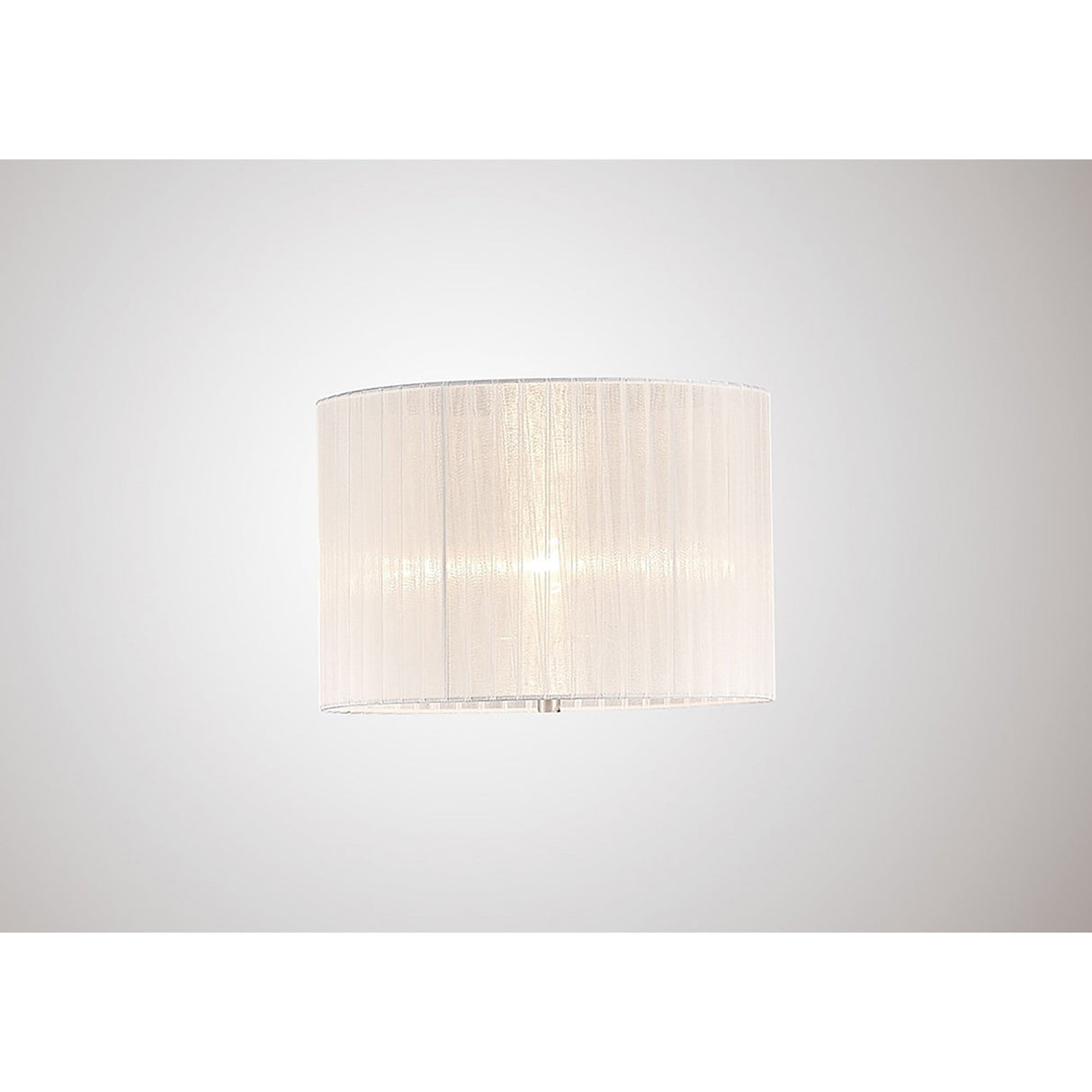 Florence Round Table Lamp Lampshade - White, 36 x 23cm