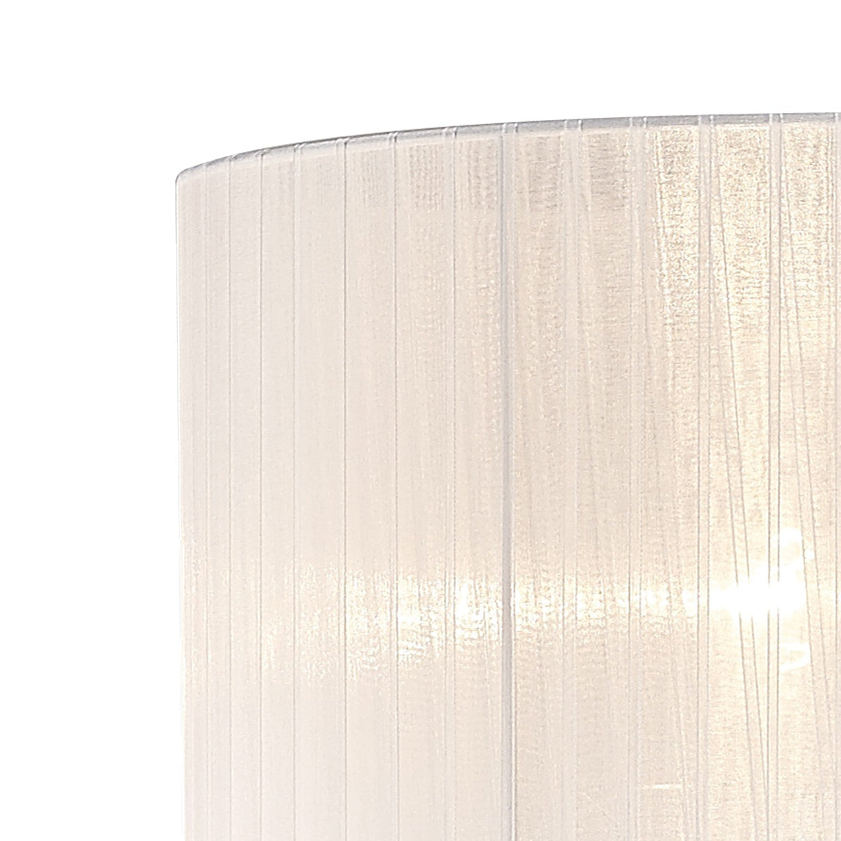 Florence Round Floor Lamp Lampshade - White, 38 x 26cm