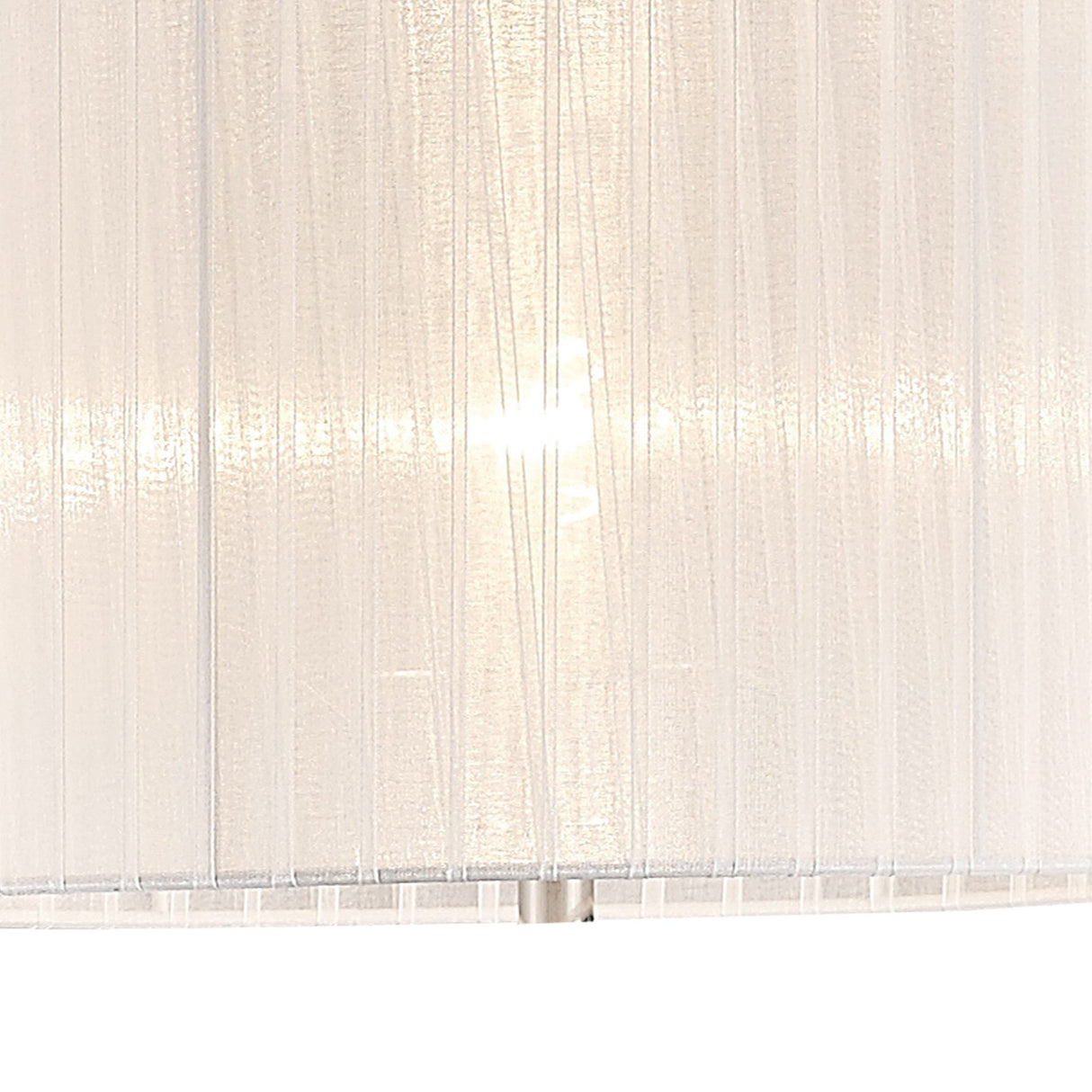 Florence Round Floor Lamp Lampshade - White, 38 x 26cm