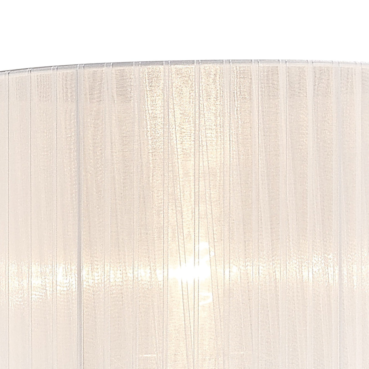 Florence Round Floor Lamp Lampshade - White, 38 x 26cm