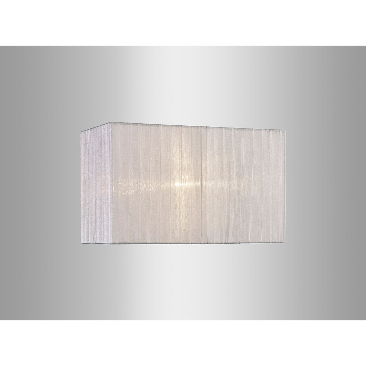 Florence Rectangle Table Lamp Lampshade - White, 38 x 19 x 23cm