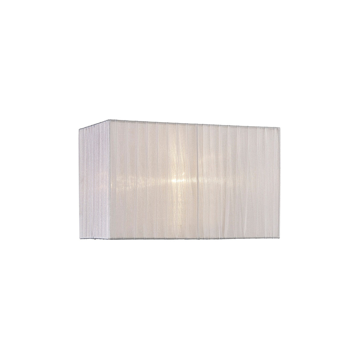 Florence Rectangle Table Lamp Lampshade - White, 38 x 19 x 23cm