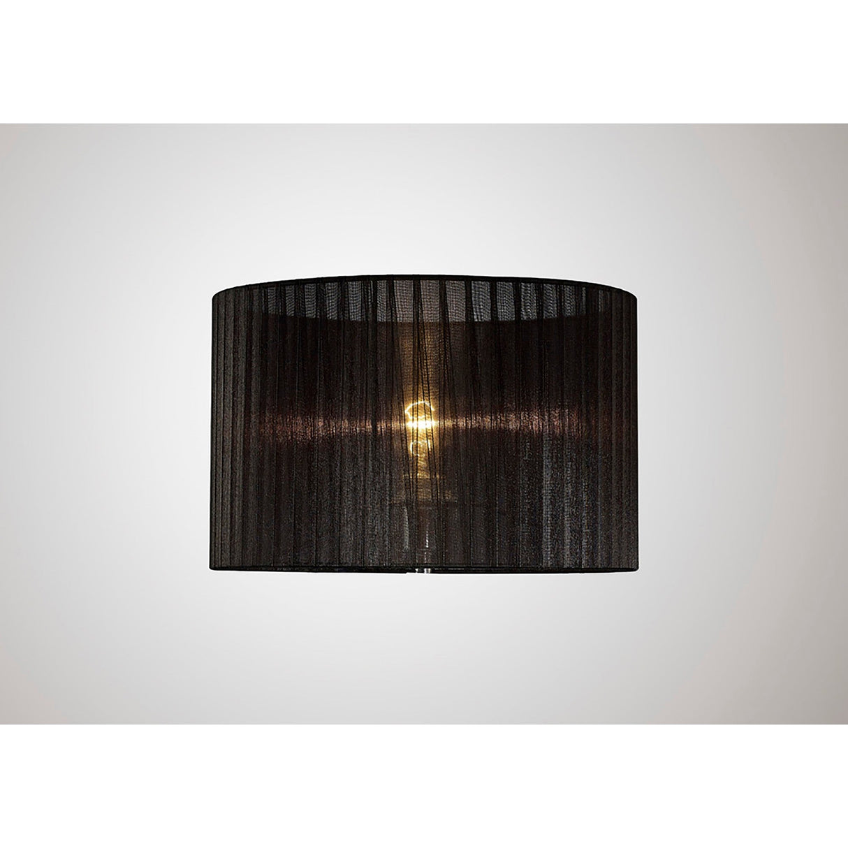 Florence Round Table Lamp Lampshade - Black, 36 x 23cm