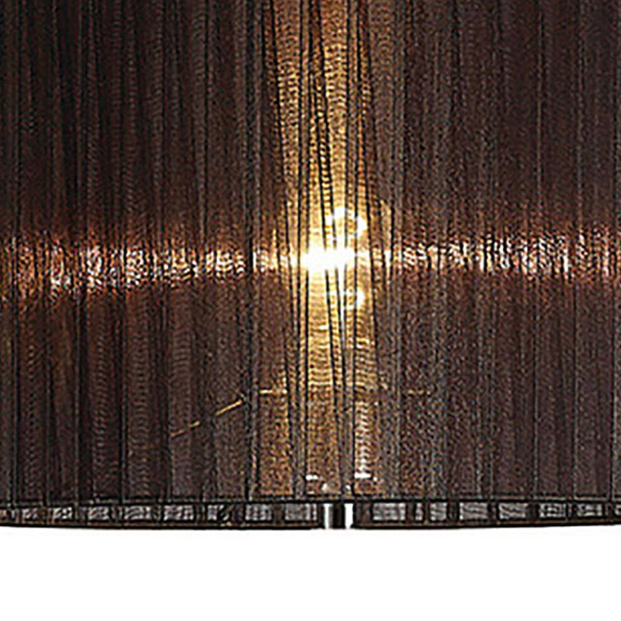 Florence Round Floor Lamp Lampshade - Black, 38 x 26cm