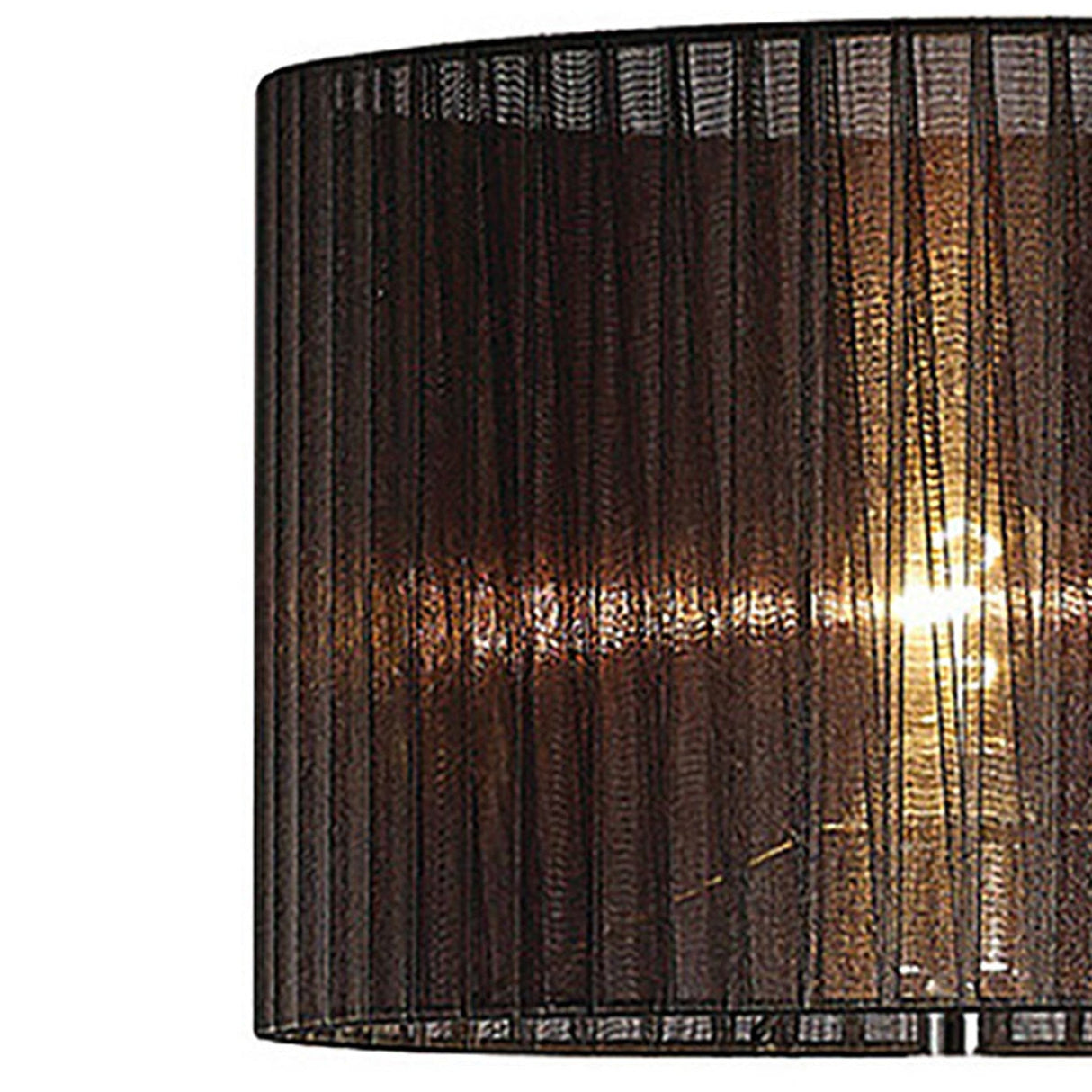Florence Round Floor Lamp Lampshade - Black, 38 x 26cm