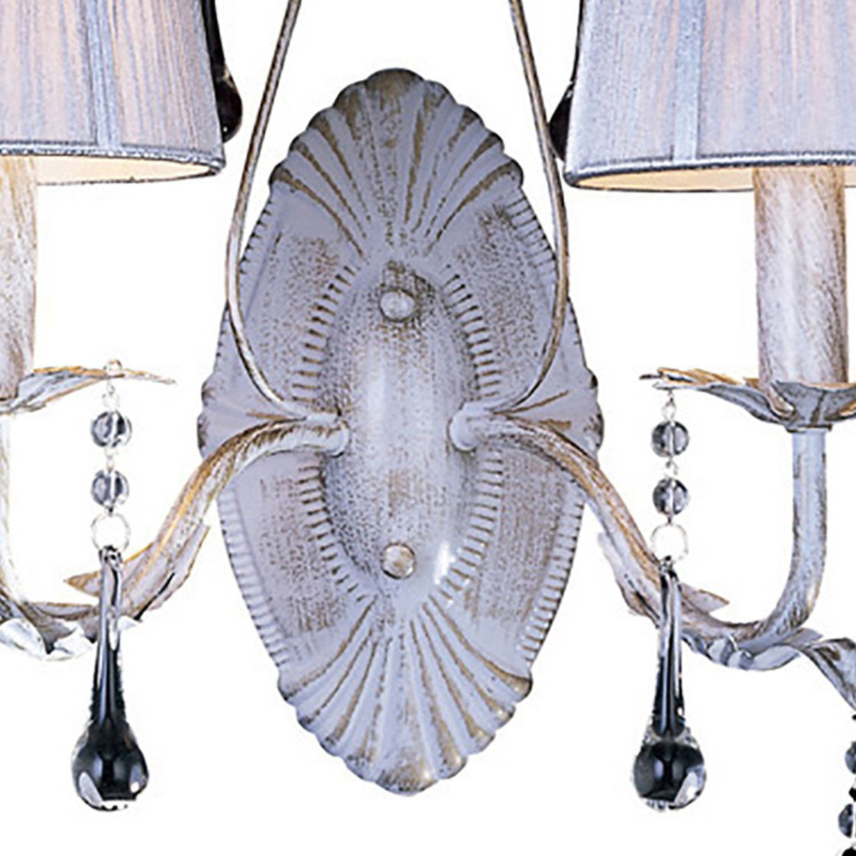 Flur 2 Light Wall Light - White & French Gold