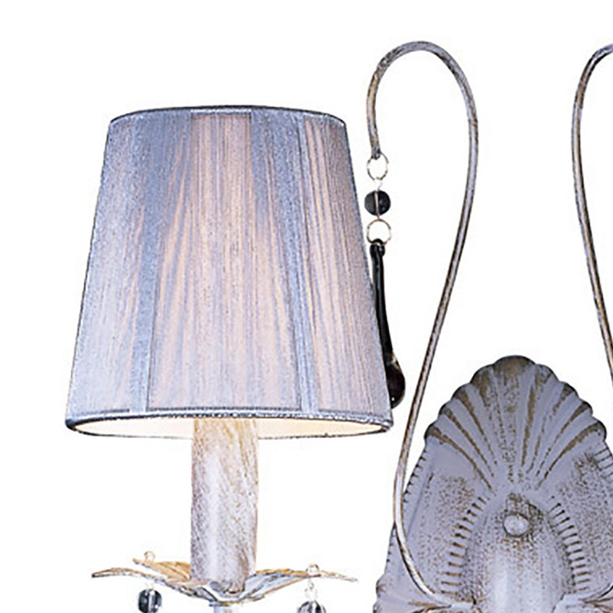 Flur 2 Light Wall Light - White & French Gold