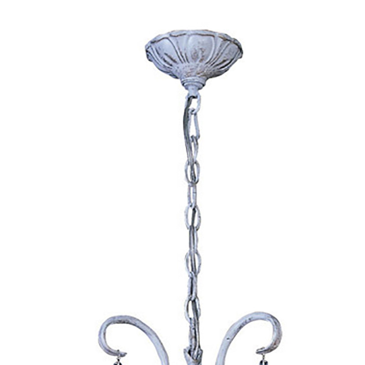 Flur 50cm Round 3 Light Chandelier - White French Gold