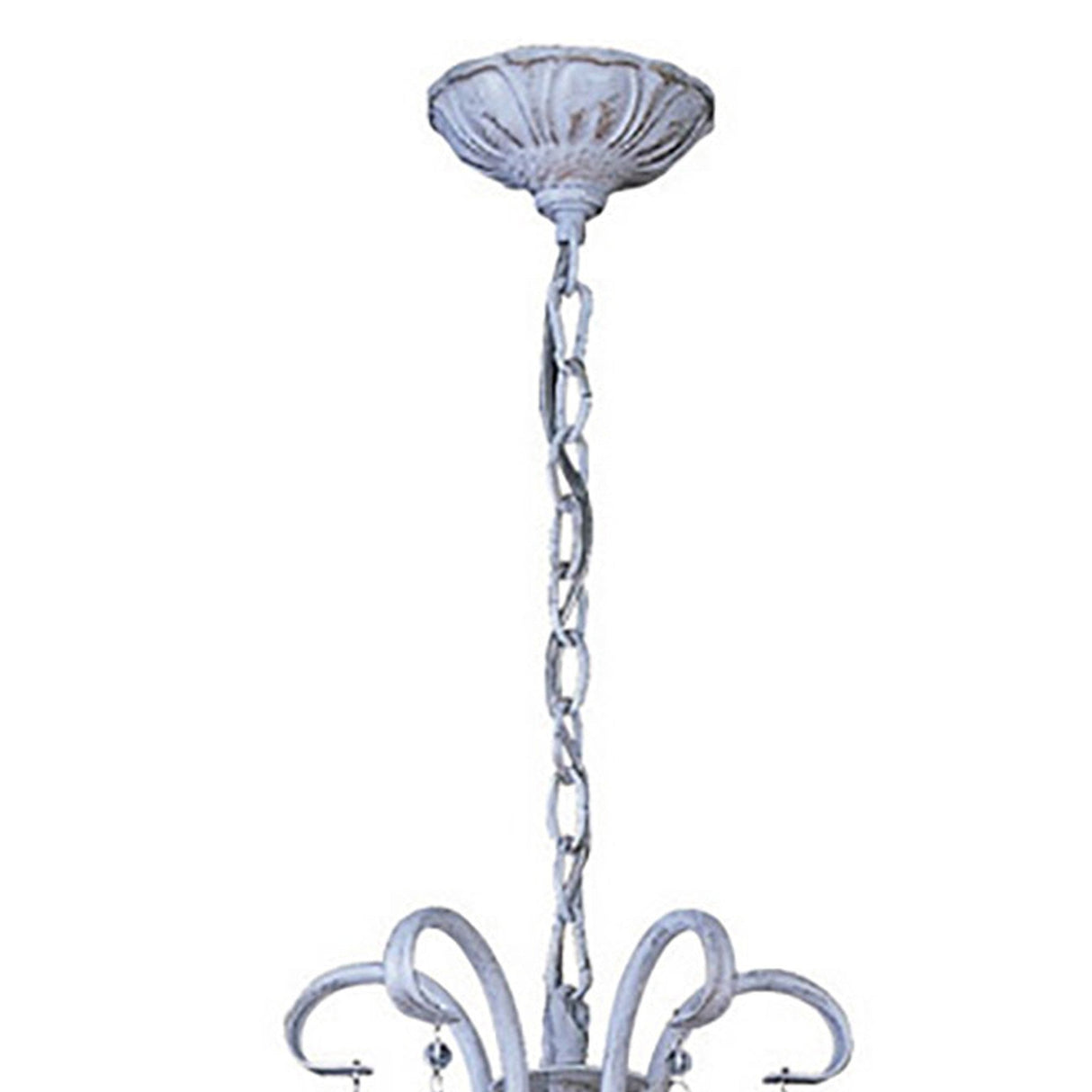 Flur 62cm Round 5 Light Chandelier - White French Gold