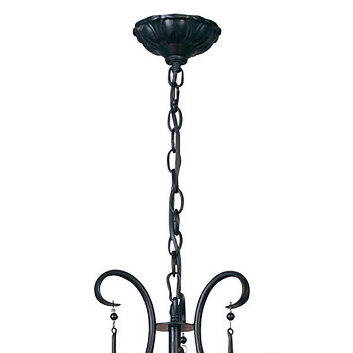 Flur 50cm Round 3 Light Chandelier - Black