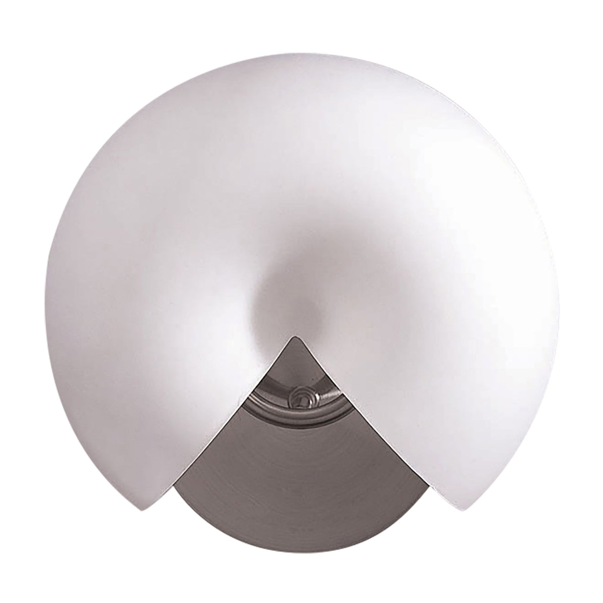 Fosil 2 Light Frosted Glass Wall Light With Switch - Satin Nickel