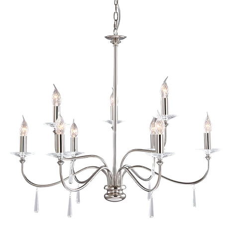 Finsbury Park 9 Light Chandelier - Polished Nickel