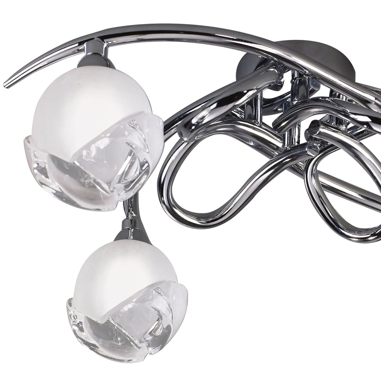 Fragma 4 Light Semi-Flush Ceiling Light - Polished Chrome