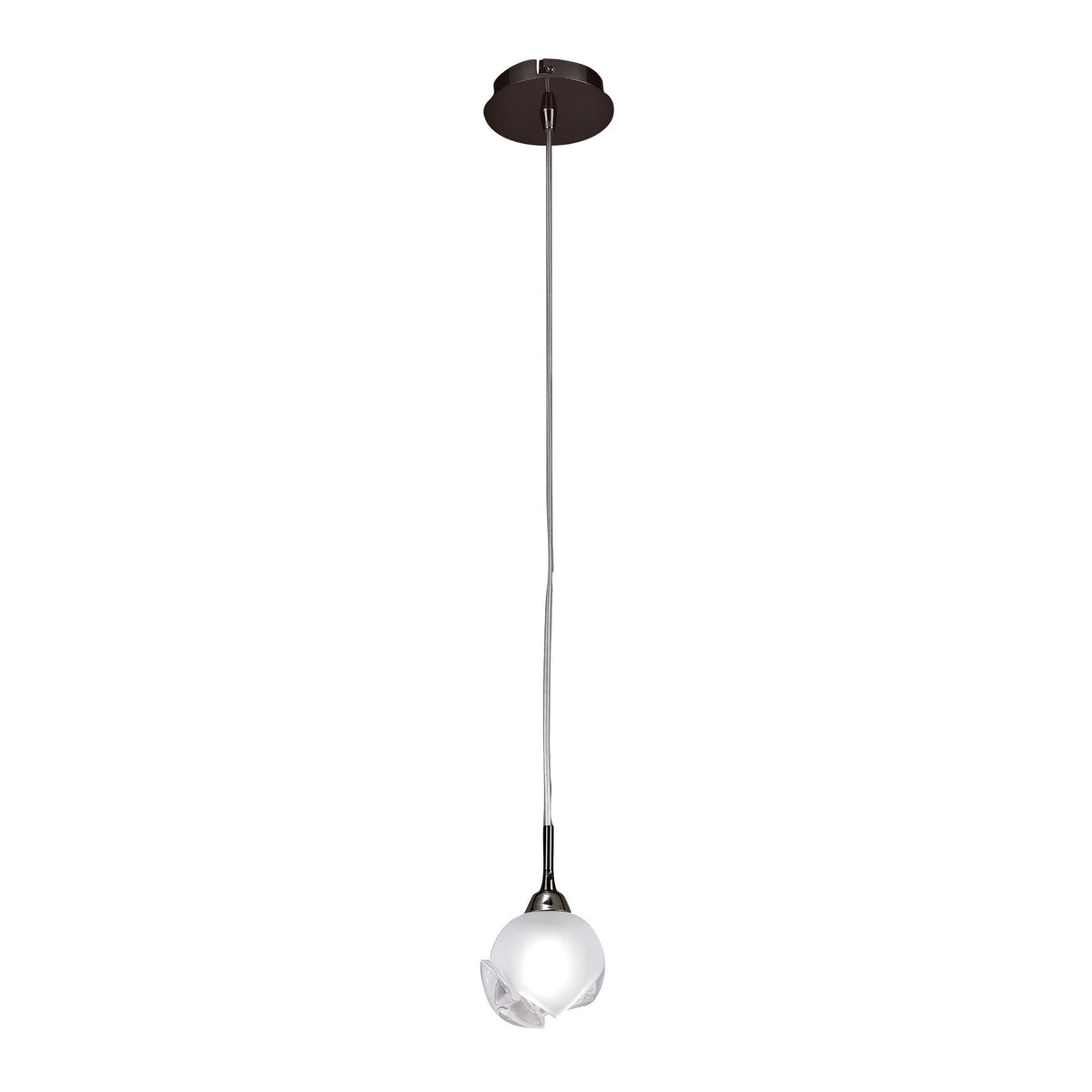 Fragma 10cm 1 Light Pendant Light - Black Chrome
