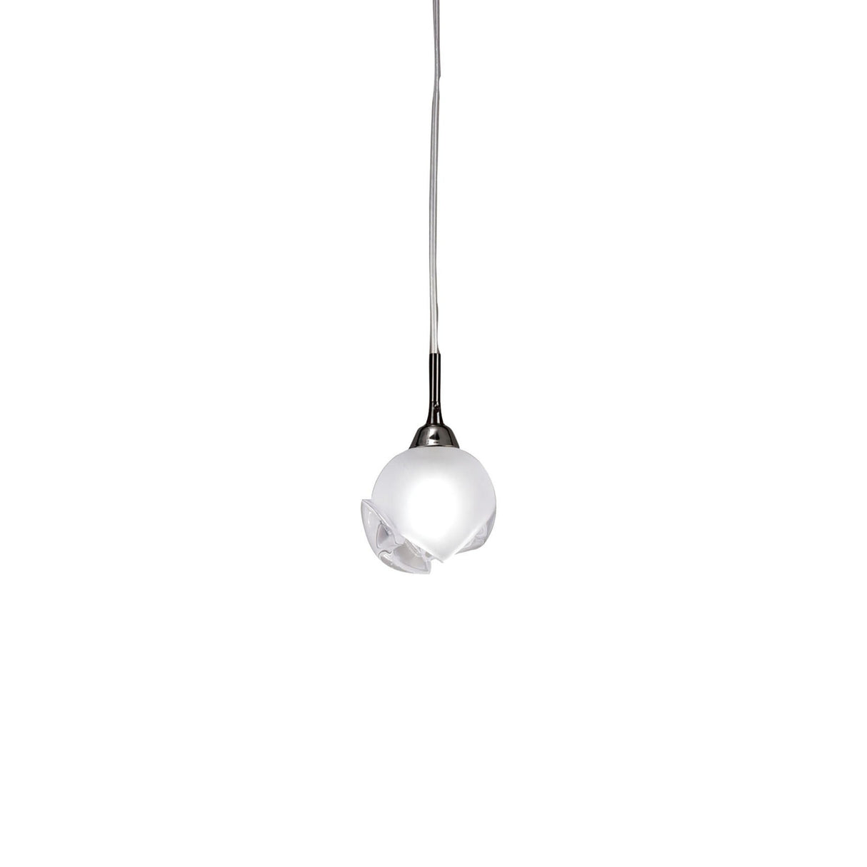 Fragma 10cm 1 Light Pendant Light - Black Chrome