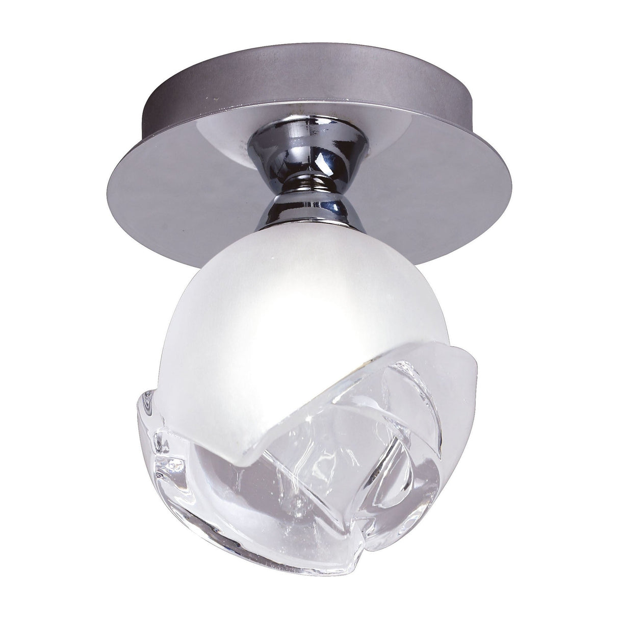 Fragma 1 Light Semi-Flush Ceiling Light - Polished Chrome