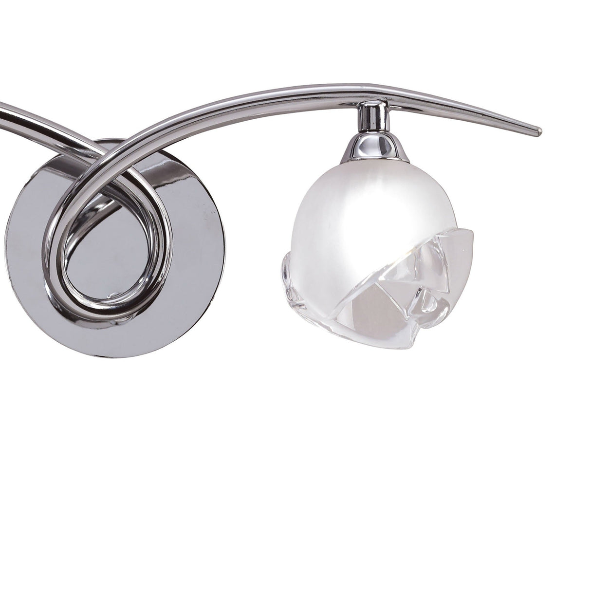 Fragma 2 Light Wall Light With Switch - Polished Chrome