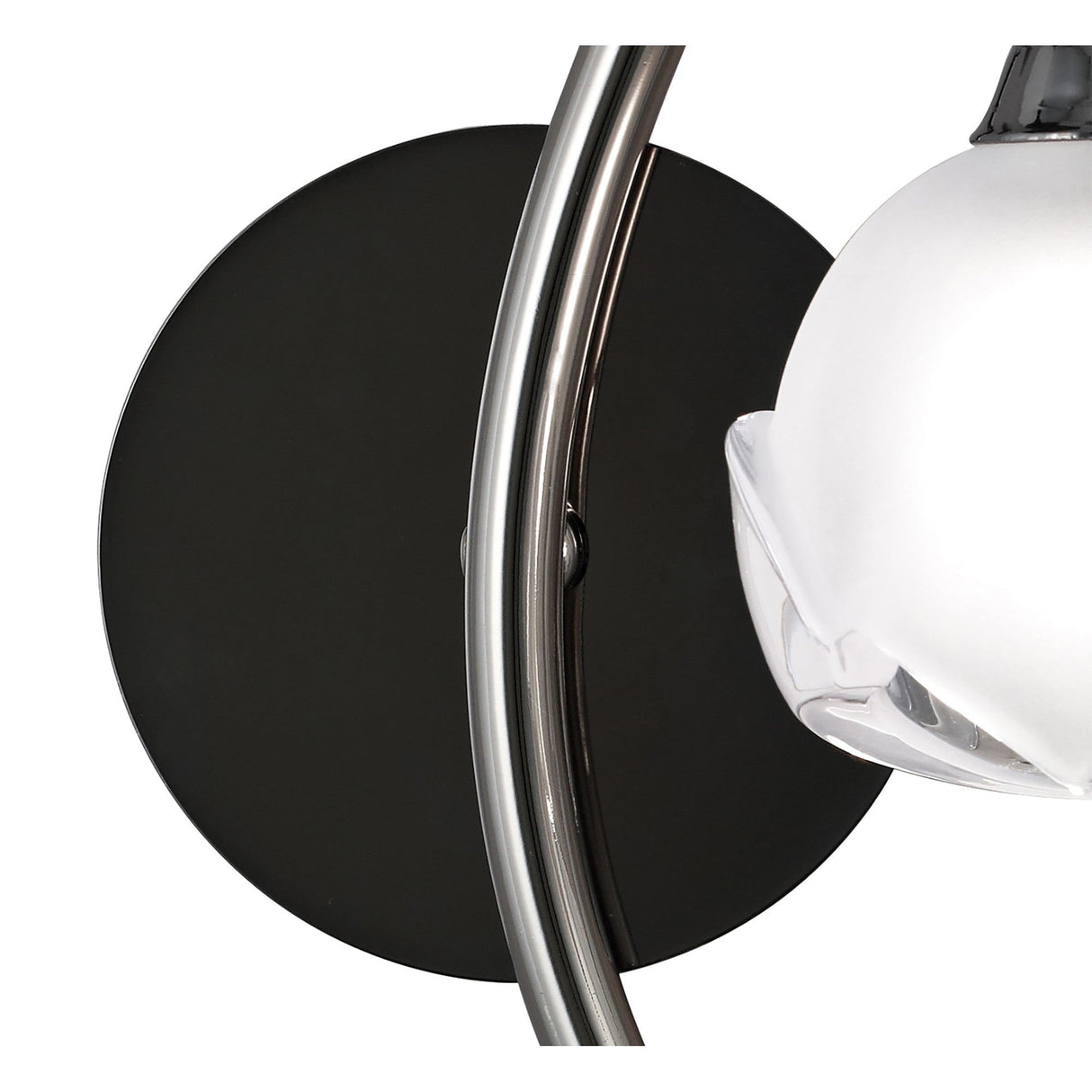 Fragma Right 1 Light Wall Light - Black Chrome