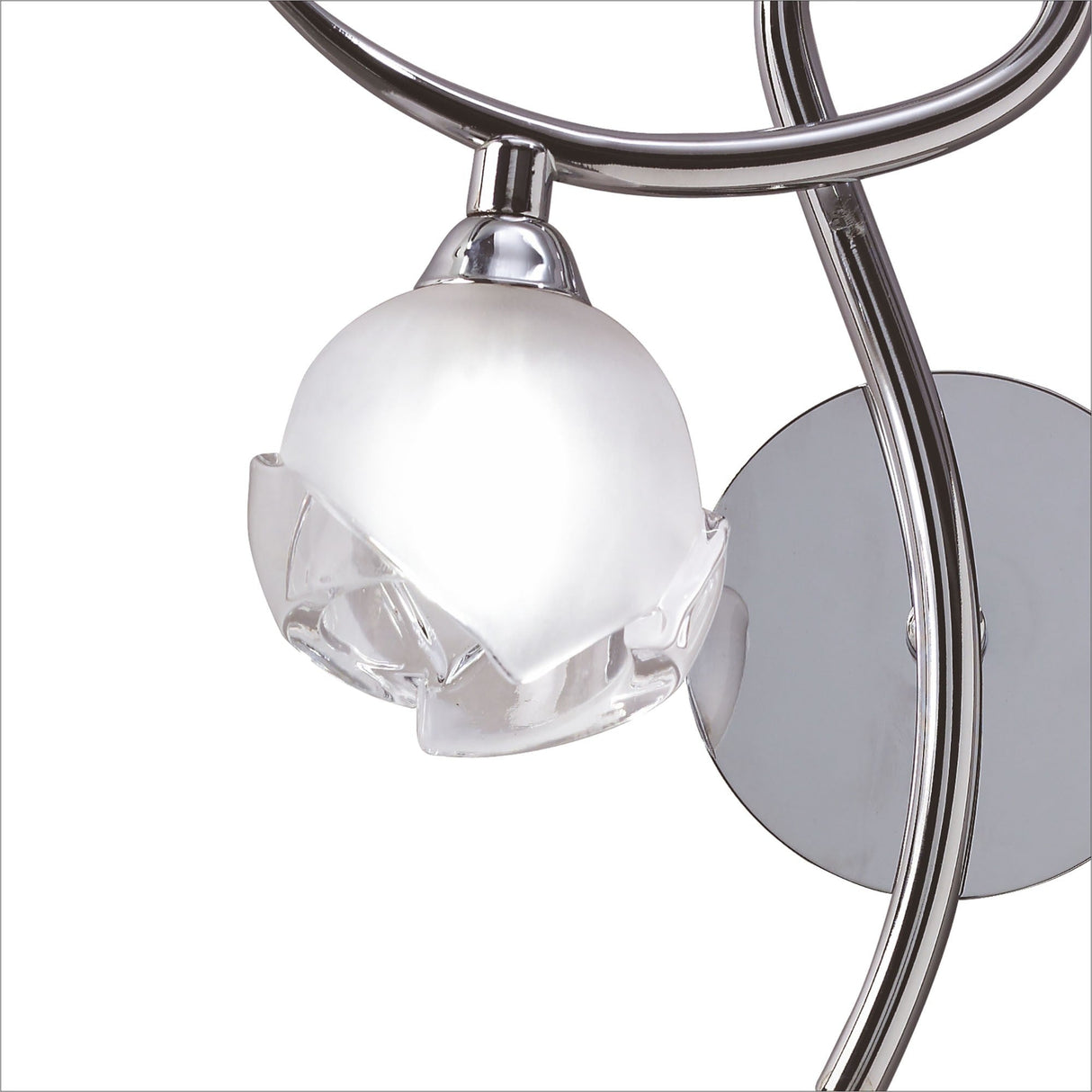Fragma Left 1 Light Wall Light With Switch - Polished Chrome