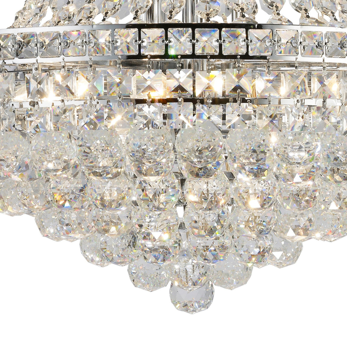 Frances 55cm 14 Light Crystal Chandelier - Polished Chrome