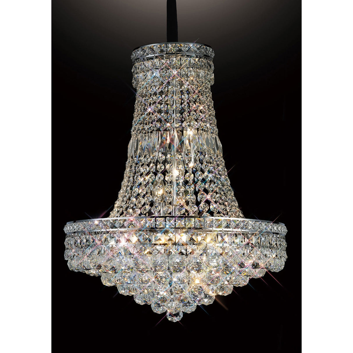 Frances 55cm 14 Light Crystal Chandelier - Polished Chrome