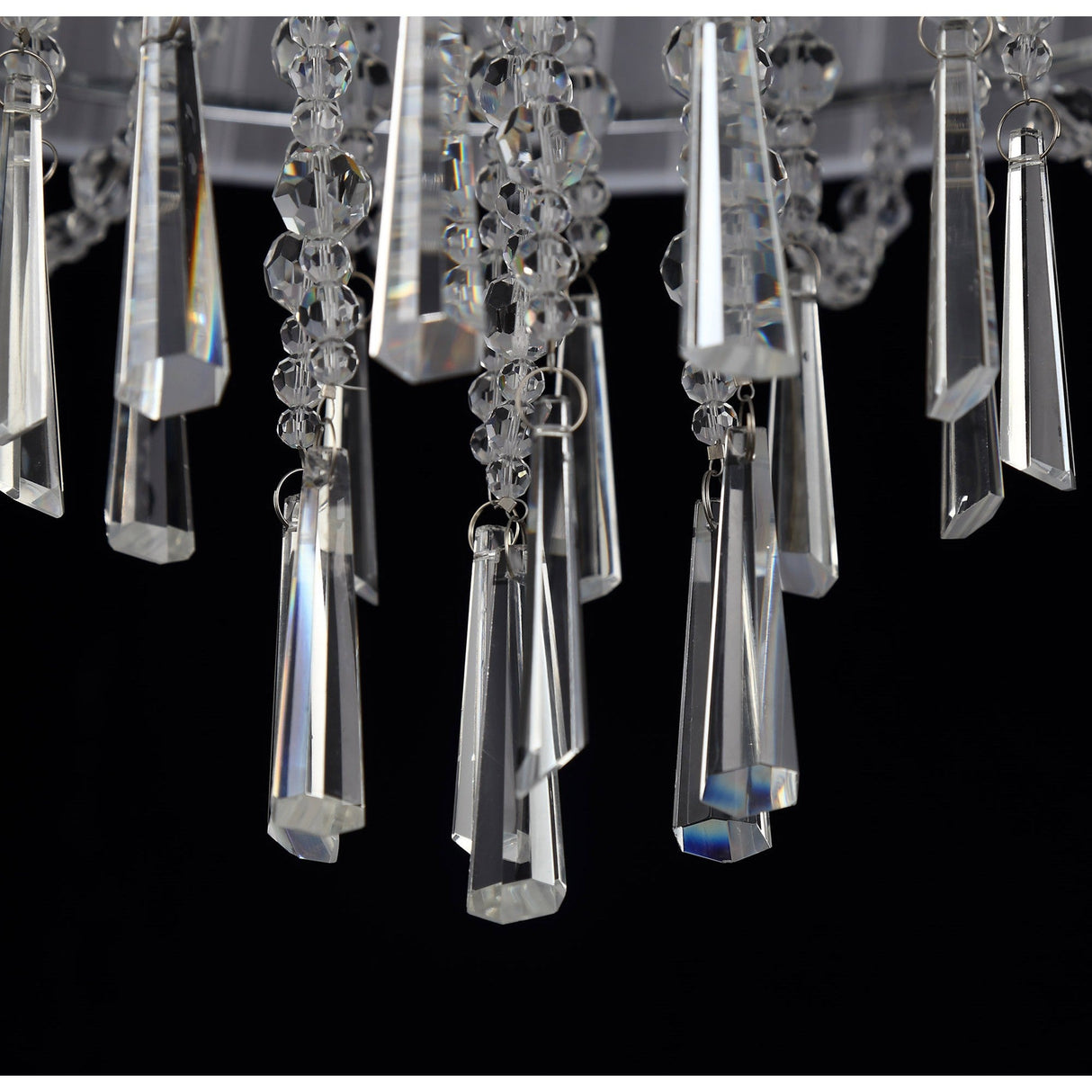 Freida 6 Light Crystal Semi-Flush Ceiling Light - White