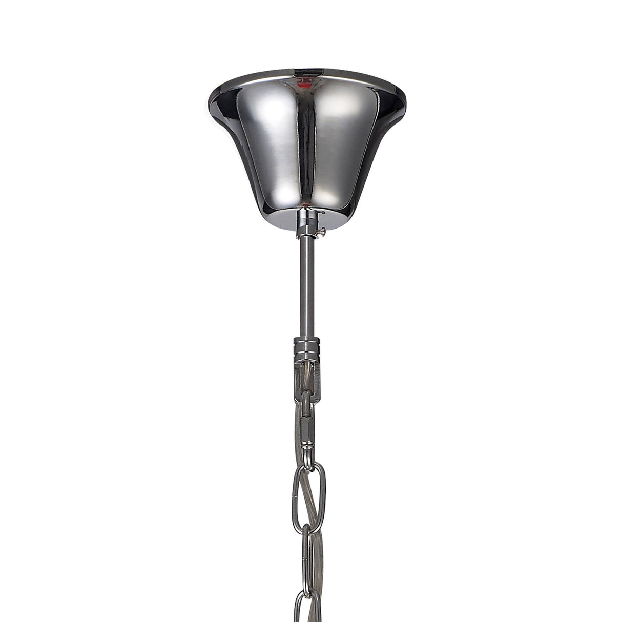 Freida 50cm 6 Light Crystal Chandelier - Chrome With Grey Shade