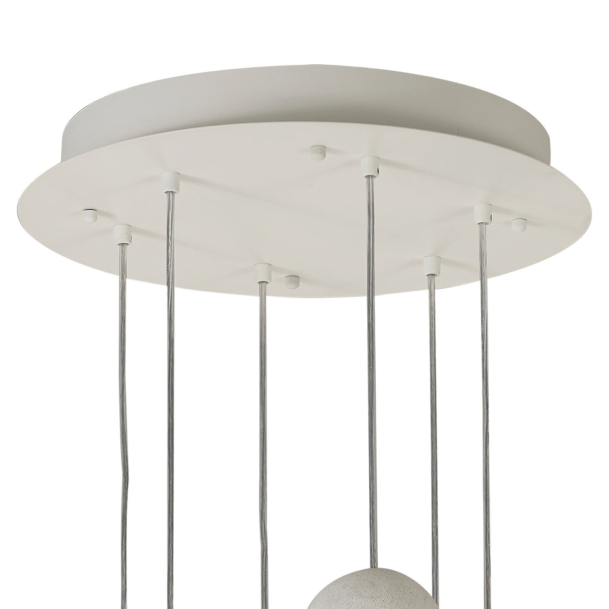 Galaxia 6 Light Round Cement Cluster Pendant Light - Multicoloured