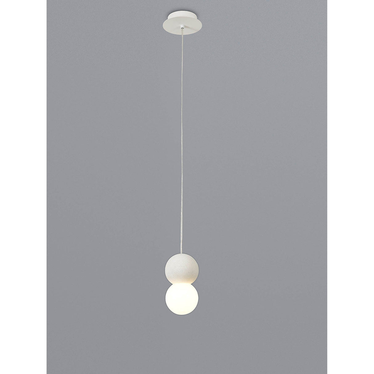 Galaxia 12cm Round 1 Light Pendant Light - White