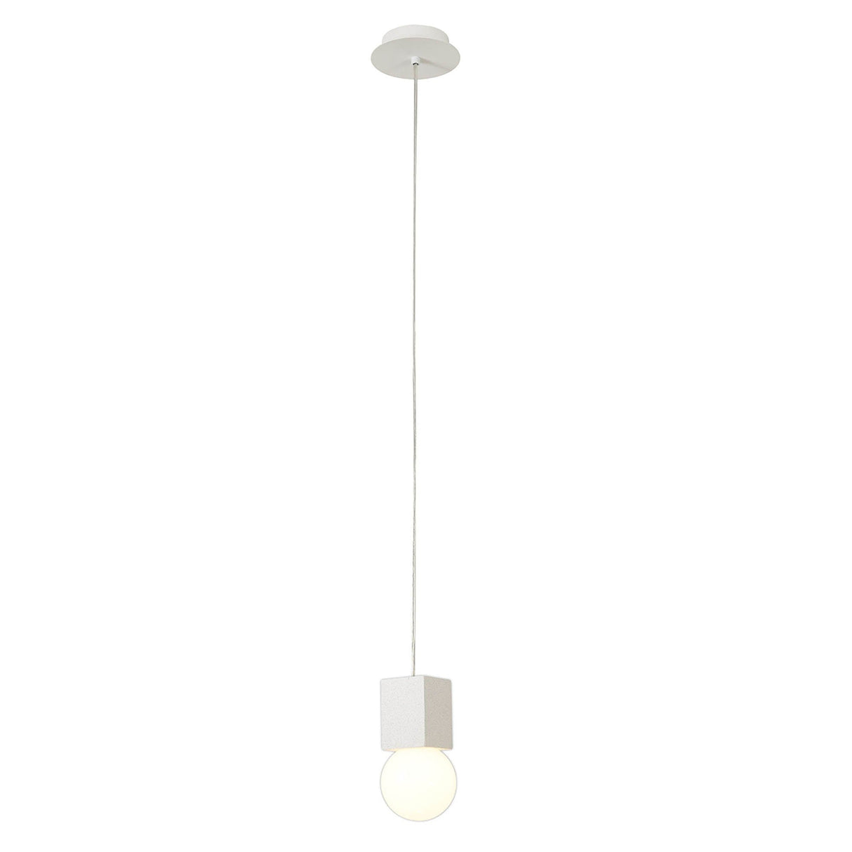 Galaxia 12cm Square 1 Light Pendant Light - White