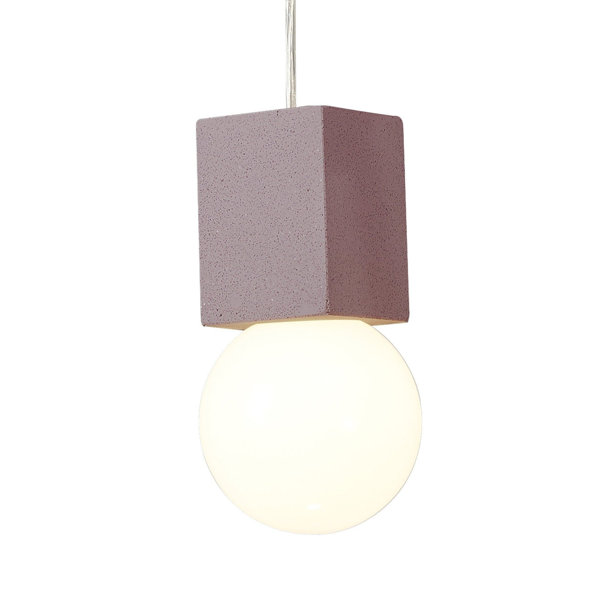 Galaxia 12cm Square 1 Light Pendant Light - White & Red