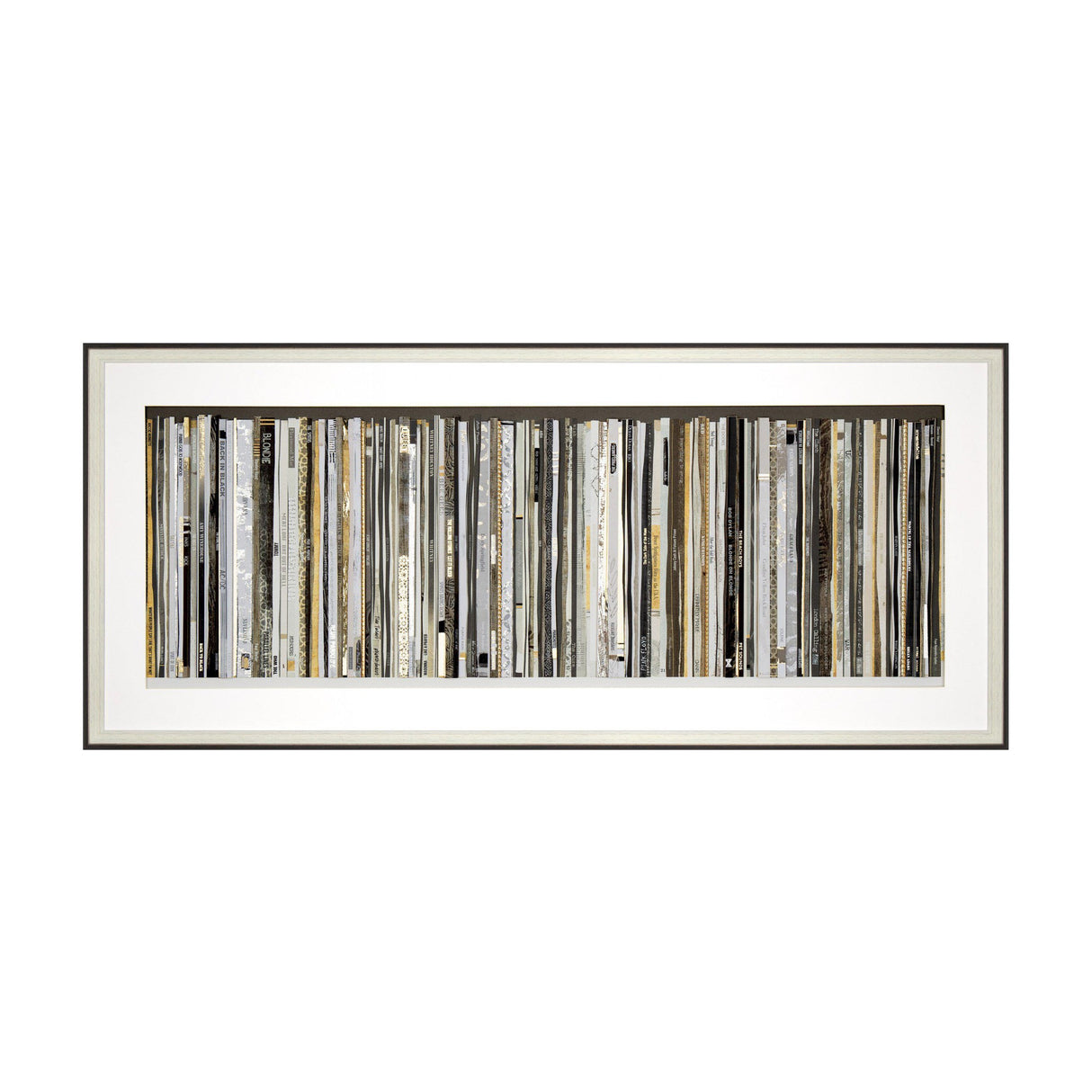 Classic Vinyl Record Spines Framed Wall Art – Grey