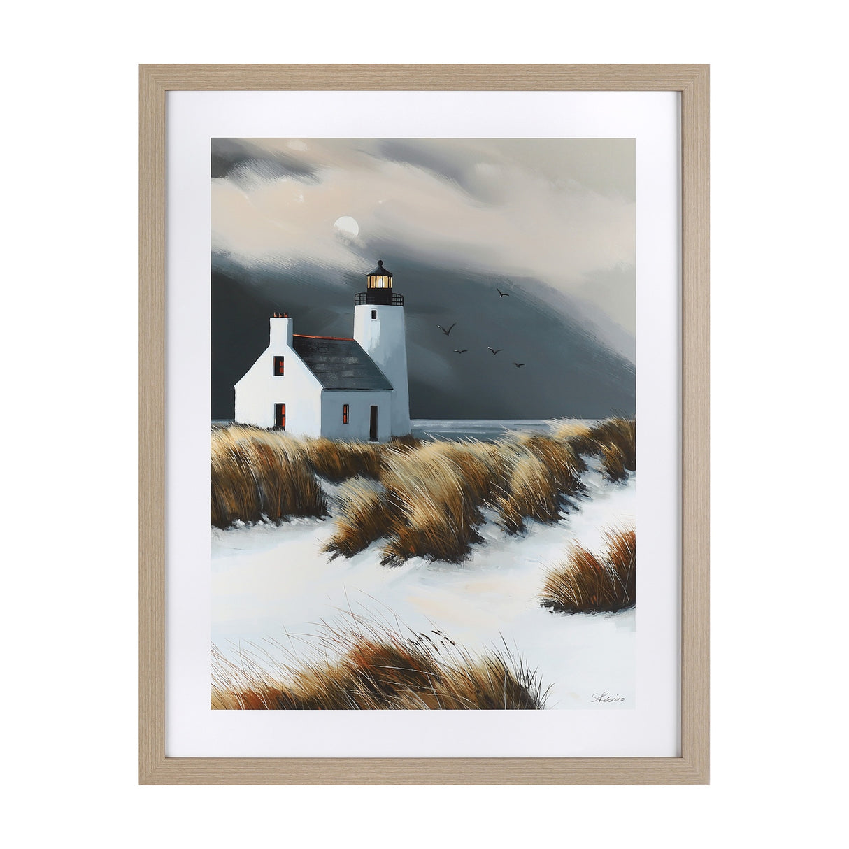 Beyond the Dunes Framed Art – Grey