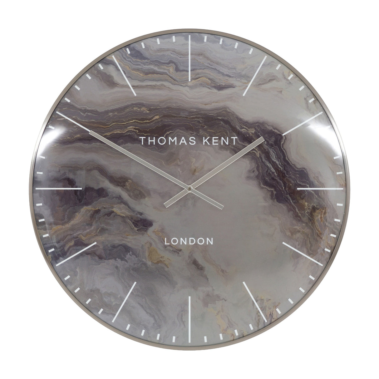 Oyster Grand Wall Clock Large – Grey Marble